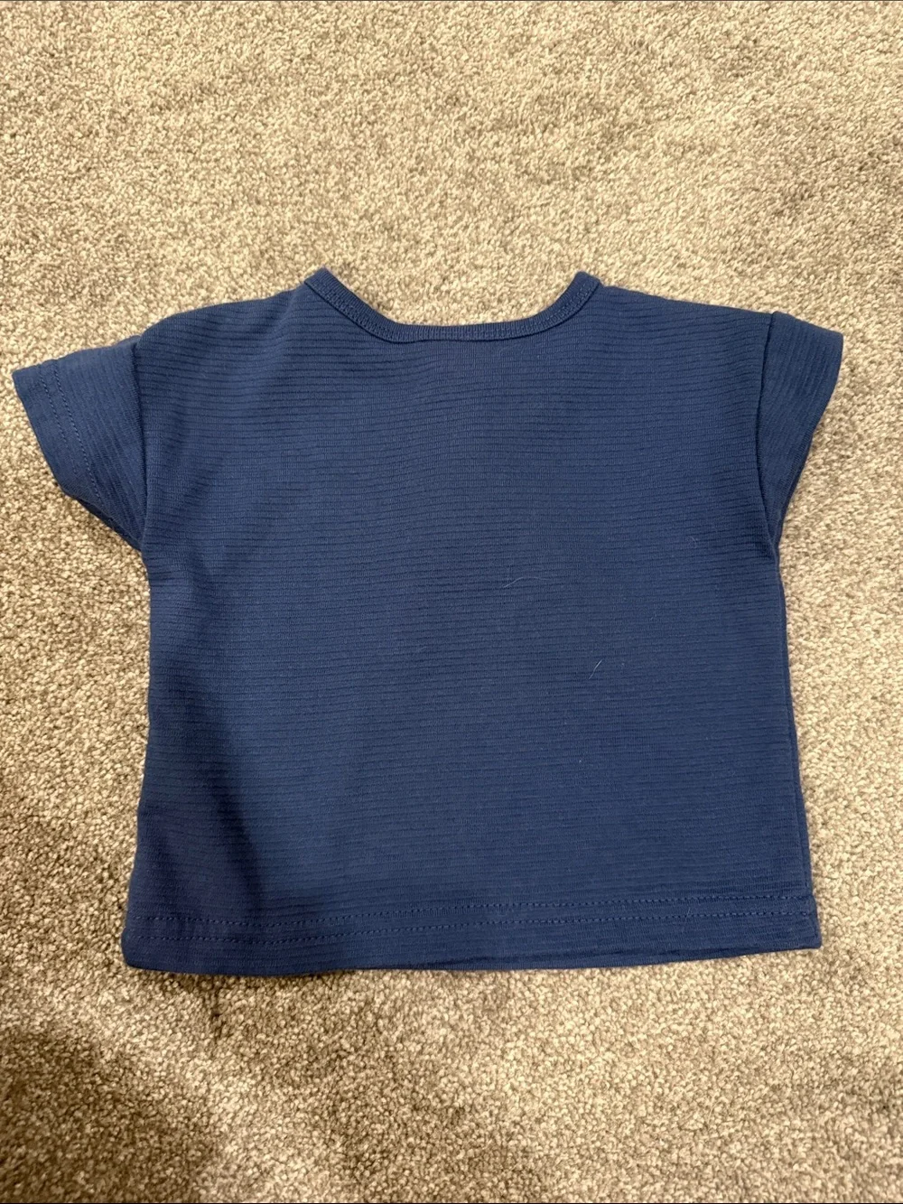 Navy Short-Sleeve Henley Tee for Baby